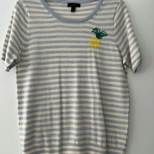 J. Crew Pineapple Striped Top